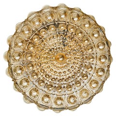 Symmetrical Round Amber Bubble Glass Wall Light by Helena Tynell