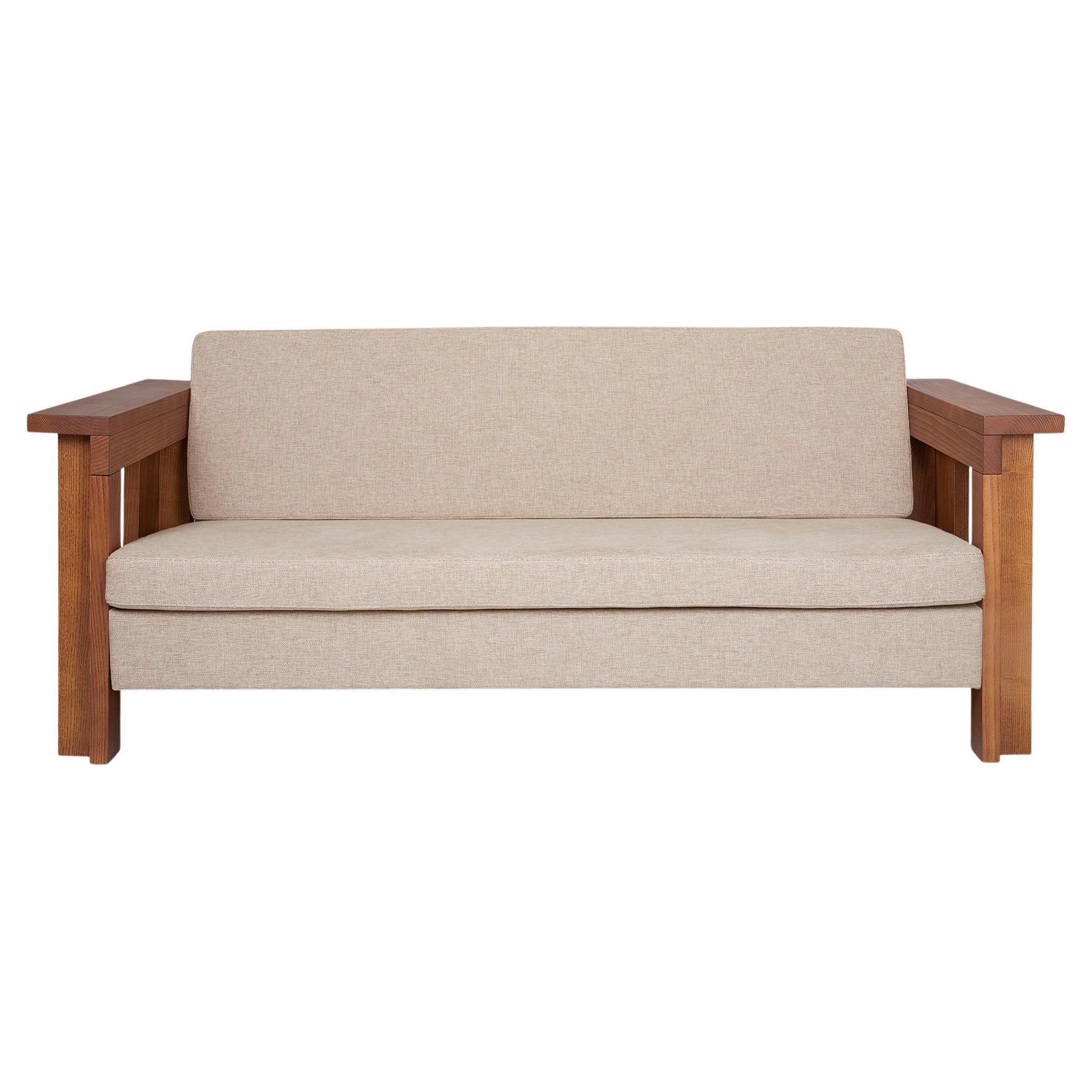 Couch en tissu de frêne/soie symétrique