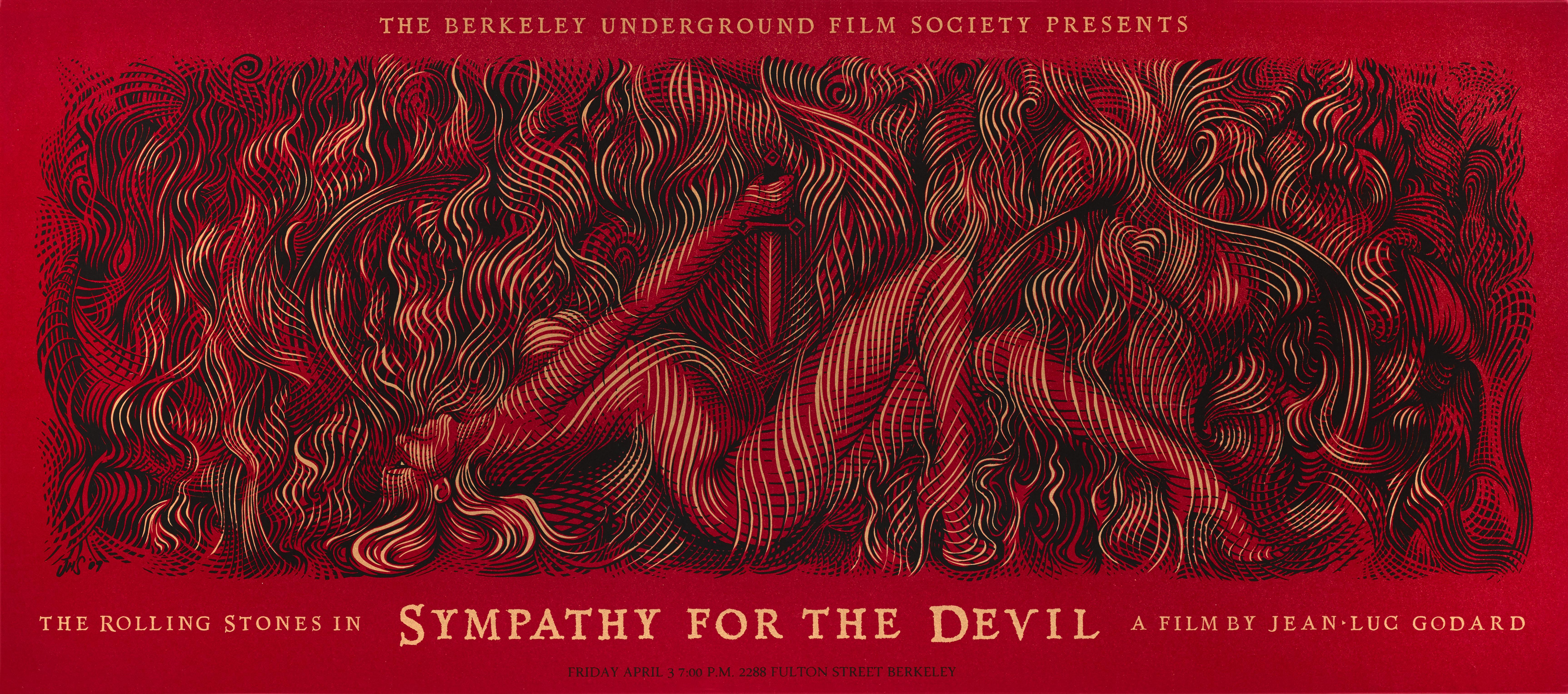 Original US-Siebdruck in limitierter Auflage von 175 Stück der Berkeley Underground Film Society aus dem Jahr 2009, erstellt mit Metallic-Tinte.
Dieser Film von Jean-Luc Godard aus dem Jahr 1968 war sein erster in Großbritannien gedrehter und