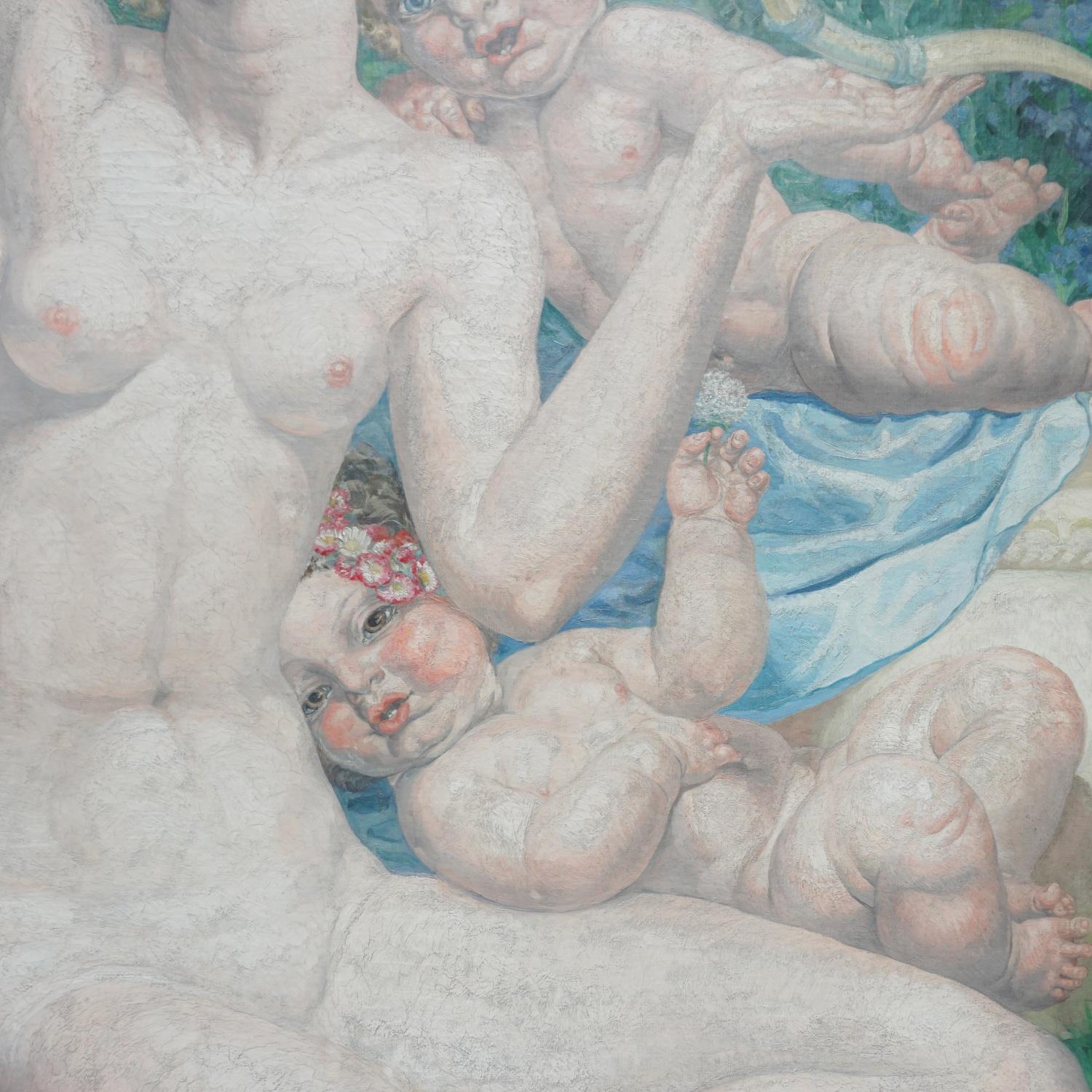 „Symphonie d'Azur“ Ein großes Art-déco-Gemälde von Valentine Lecomte 2