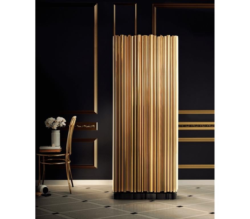 Modern Symphony Cabinet in Gold Plated Brass by Boca do Lobo For Sale 2