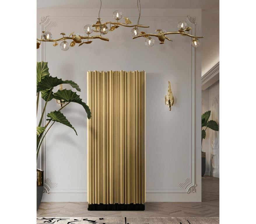 Modern Symphony Cabinet in Gold Plated Brass by Boca do Lobo For Sale 1