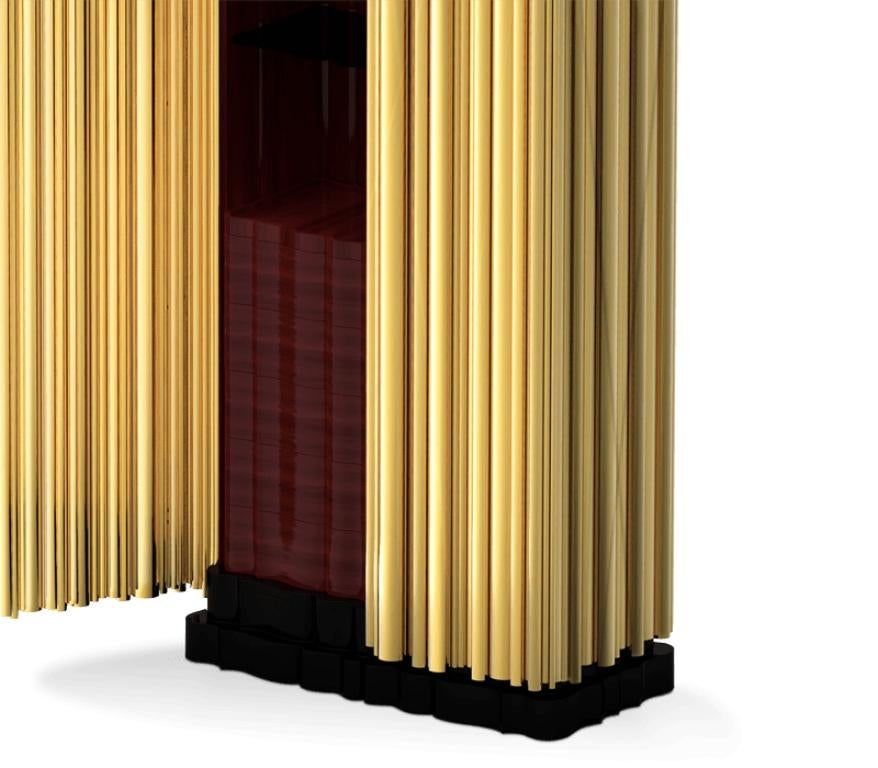 Portuguese Modern Symphony Cabinet in Gold Plated Brass by Boca do Lobo For Sale