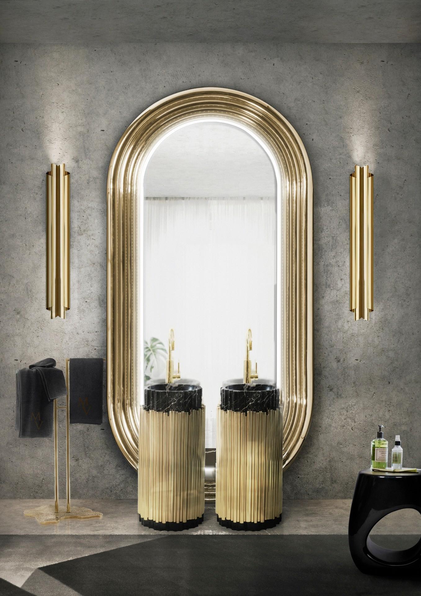 Modern Symphony In Gold-Plated Brass Freestanding by Maison Valentina For Sale 8