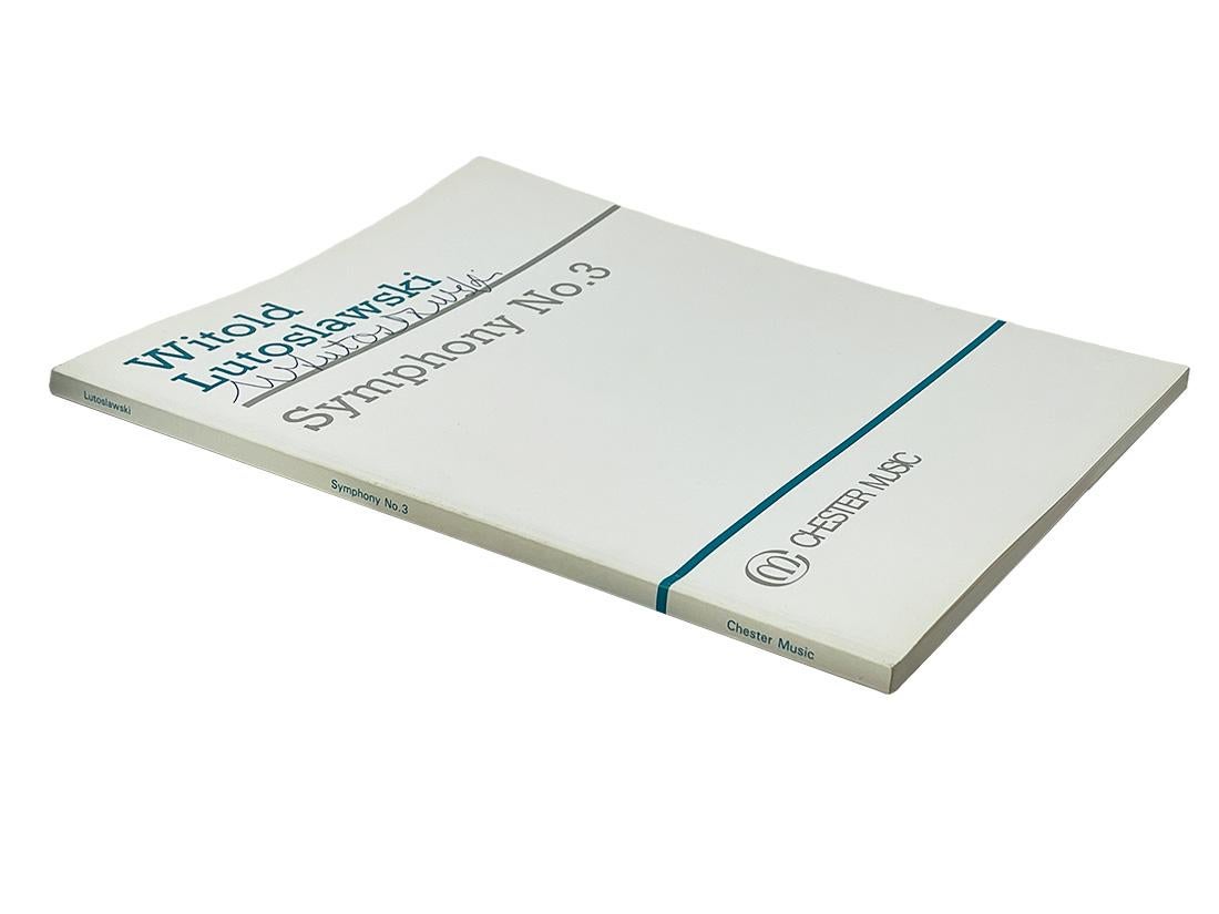 XX secolo Sinfonia n. 3 Libro musicale firmato da Witold Lutoslawski e Sir Georg Solti, 1989 in vendita