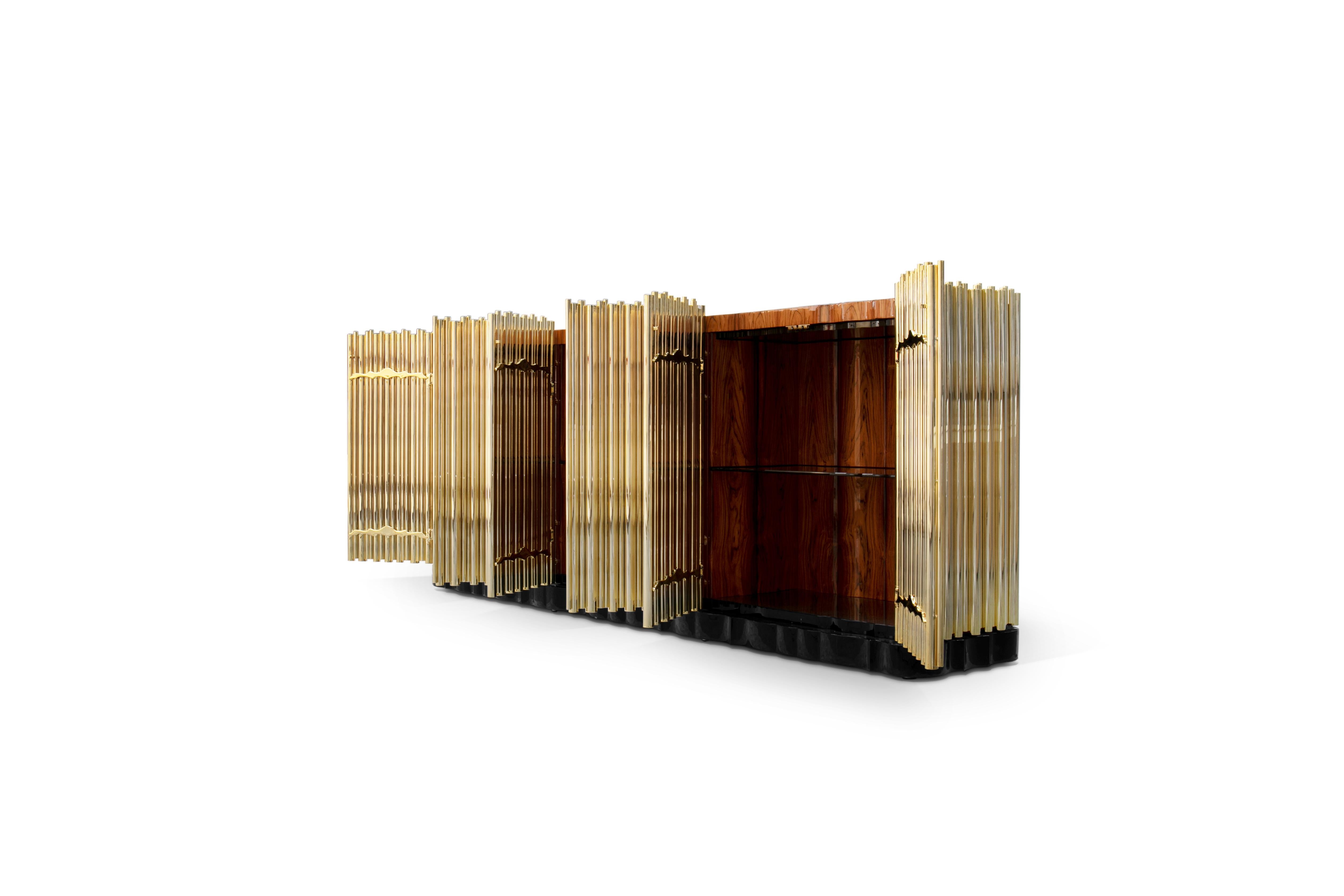 Symphony Sideboard – handgefertigtes, vergoldetes Messing – Boca do Lobo im Angebot 4