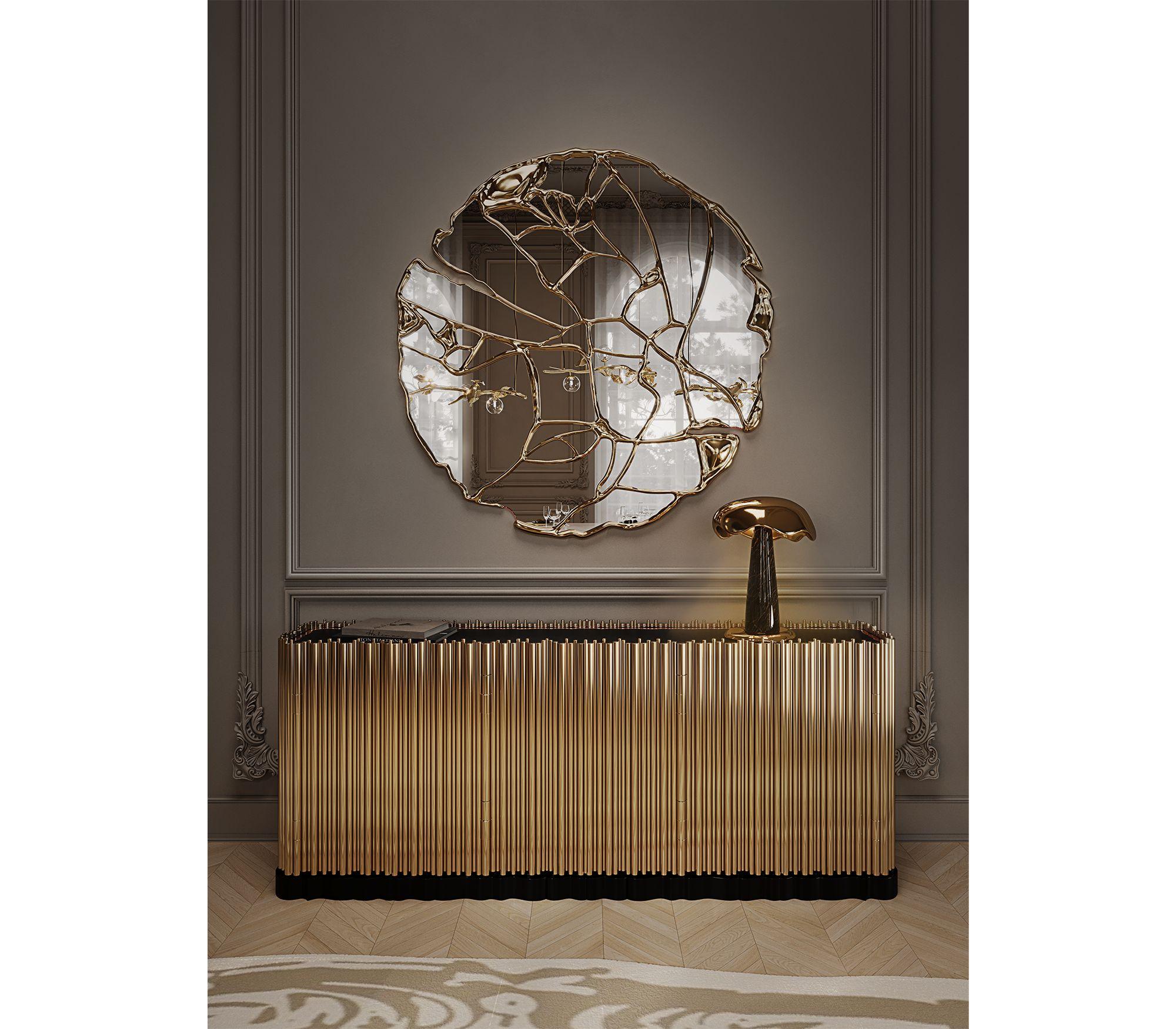 Symphony Sideboard – handgefertigtes, vergoldetes Messing – Boca do Lobo im Angebot 13