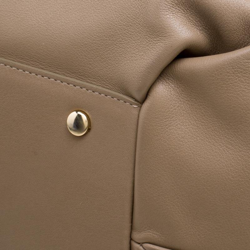 Symthson Nancy Top Handle Tasche aus beigefarbenem Leder im Angebot 5
