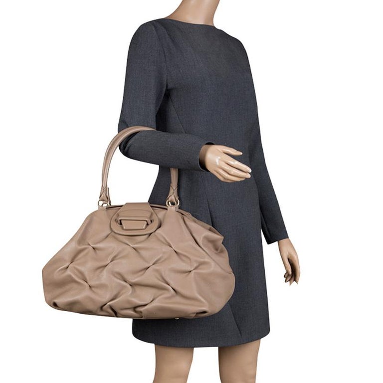 Symthson Beige Leather Nancy Top Handle Bag For Sale at 1stDibs