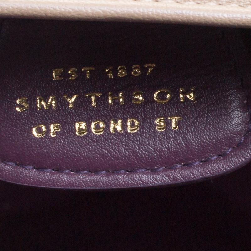 Symthson - Sac Nancy à poignée supérieure en cuir beige en vente 3