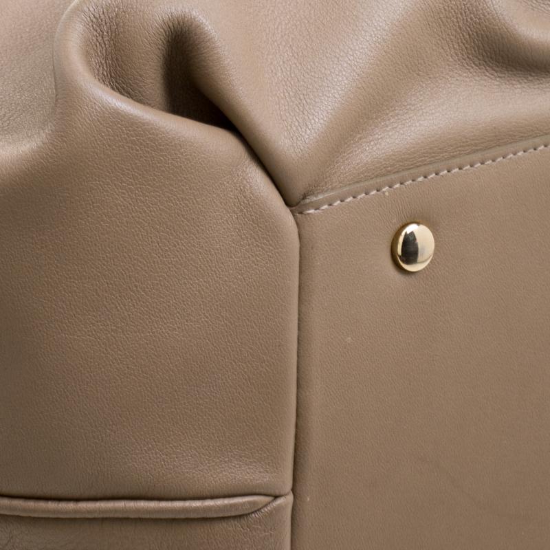 Symthson Nancy Top Handle Tasche aus beigefarbenem Leder im Angebot 4