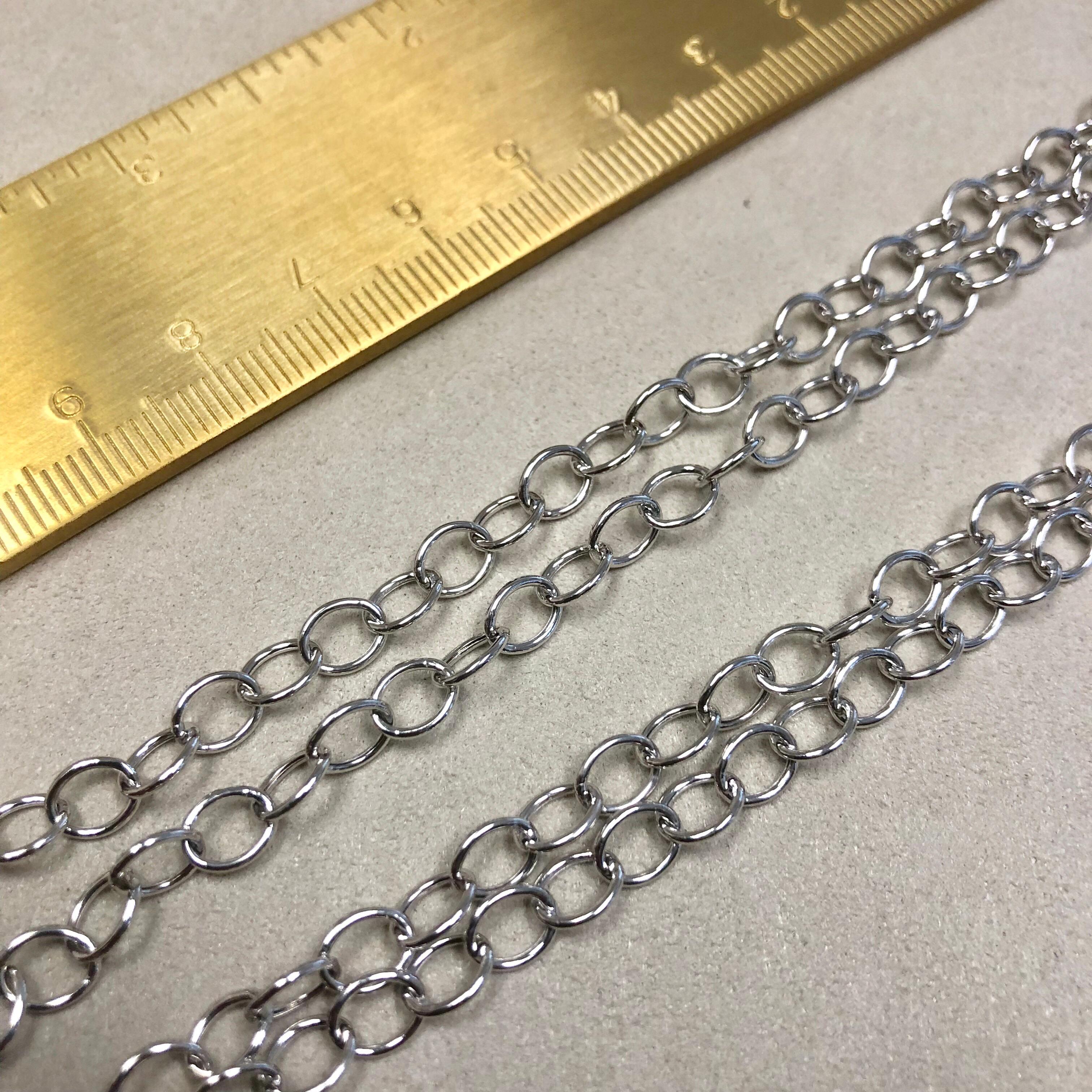 Women's Syna 18 Karat White Gold Link Chain For Sale