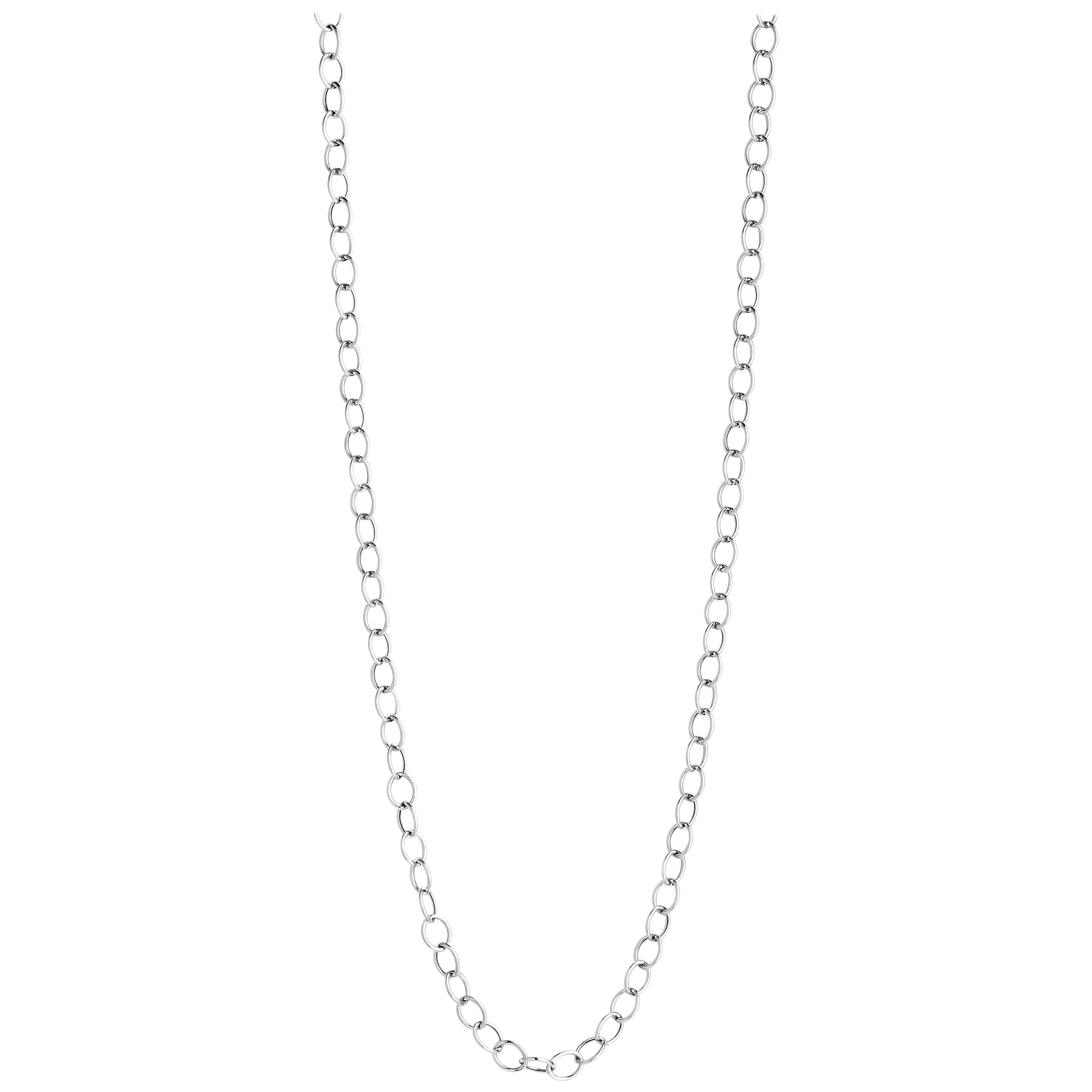 Syna 18 Karat White Gold Link Chain For Sale