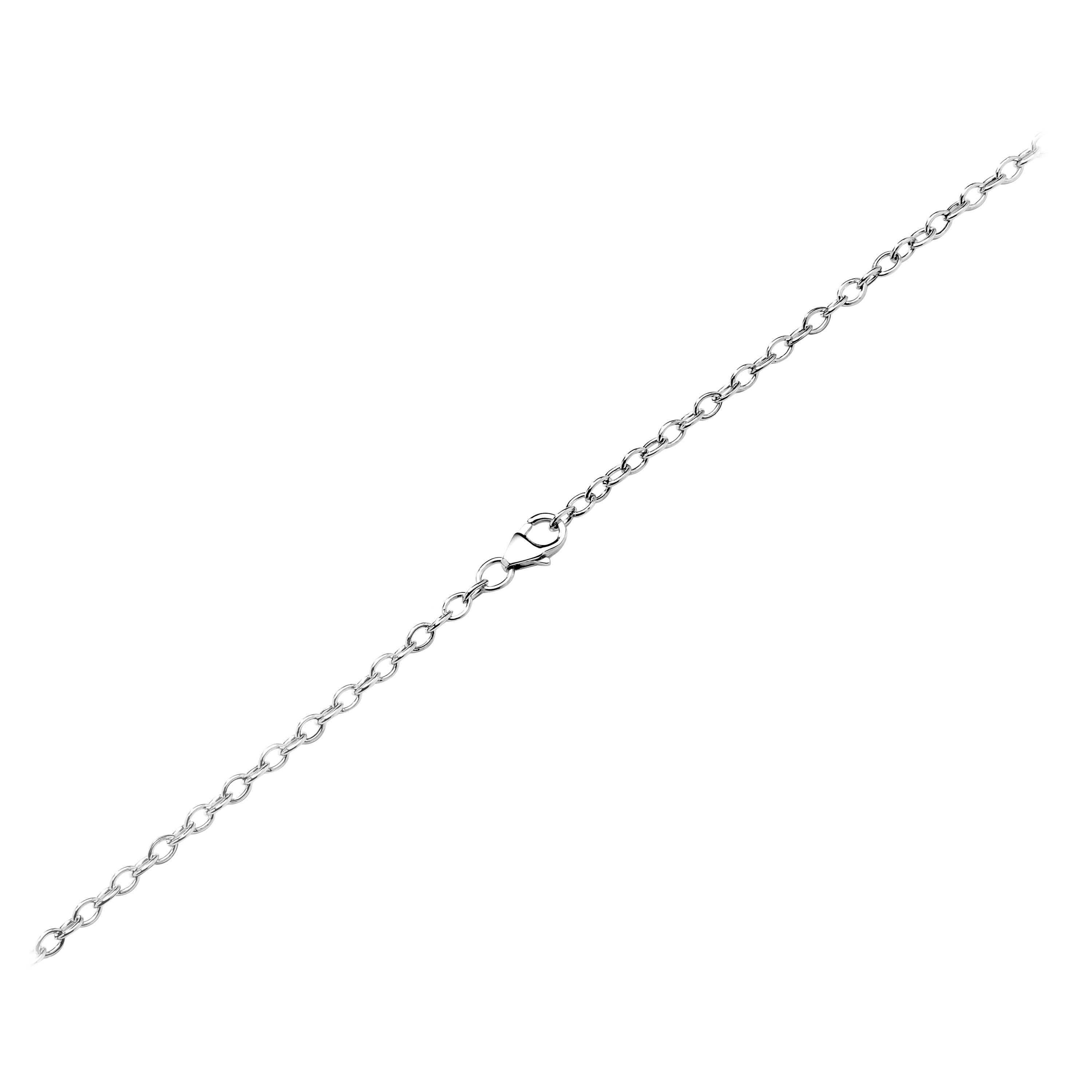 Syna 18 Karat White Gold Thin Link Chain