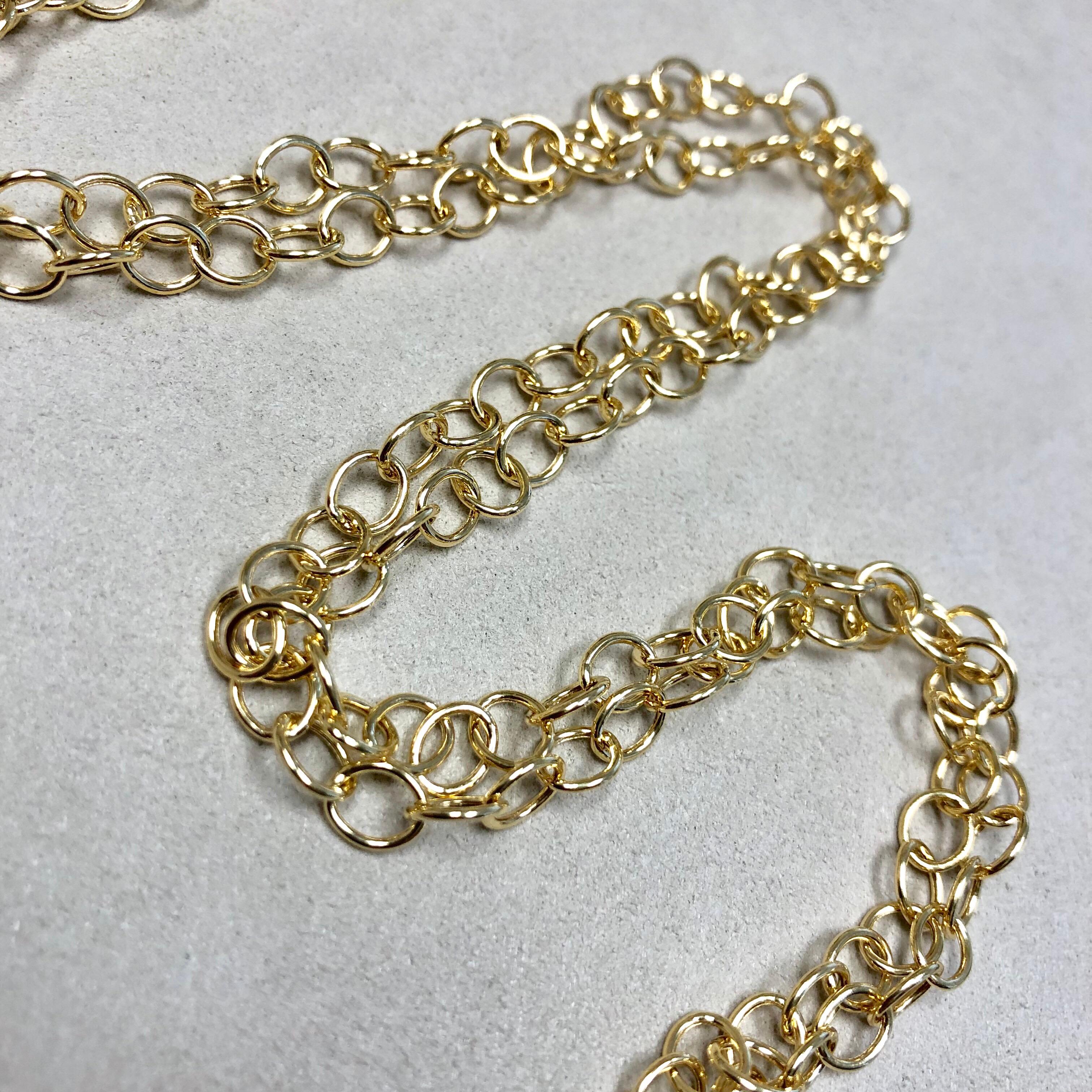 Contemporary Syna 18 Karat Yellow Gold Link Chain For Sale