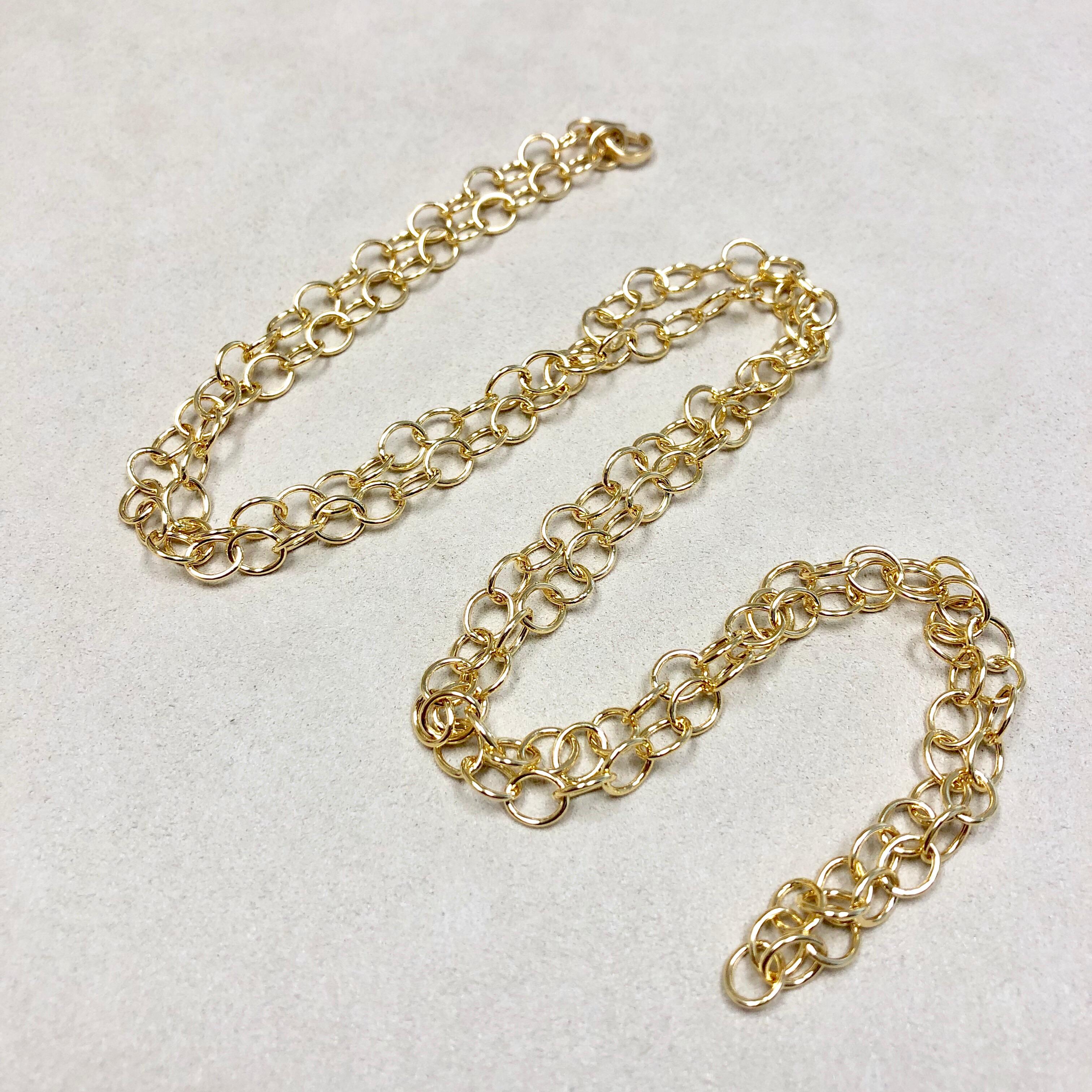 Syna 18 Karat Yellow Gold Link Chain In New Condition For Sale In Fort Lee, NJ