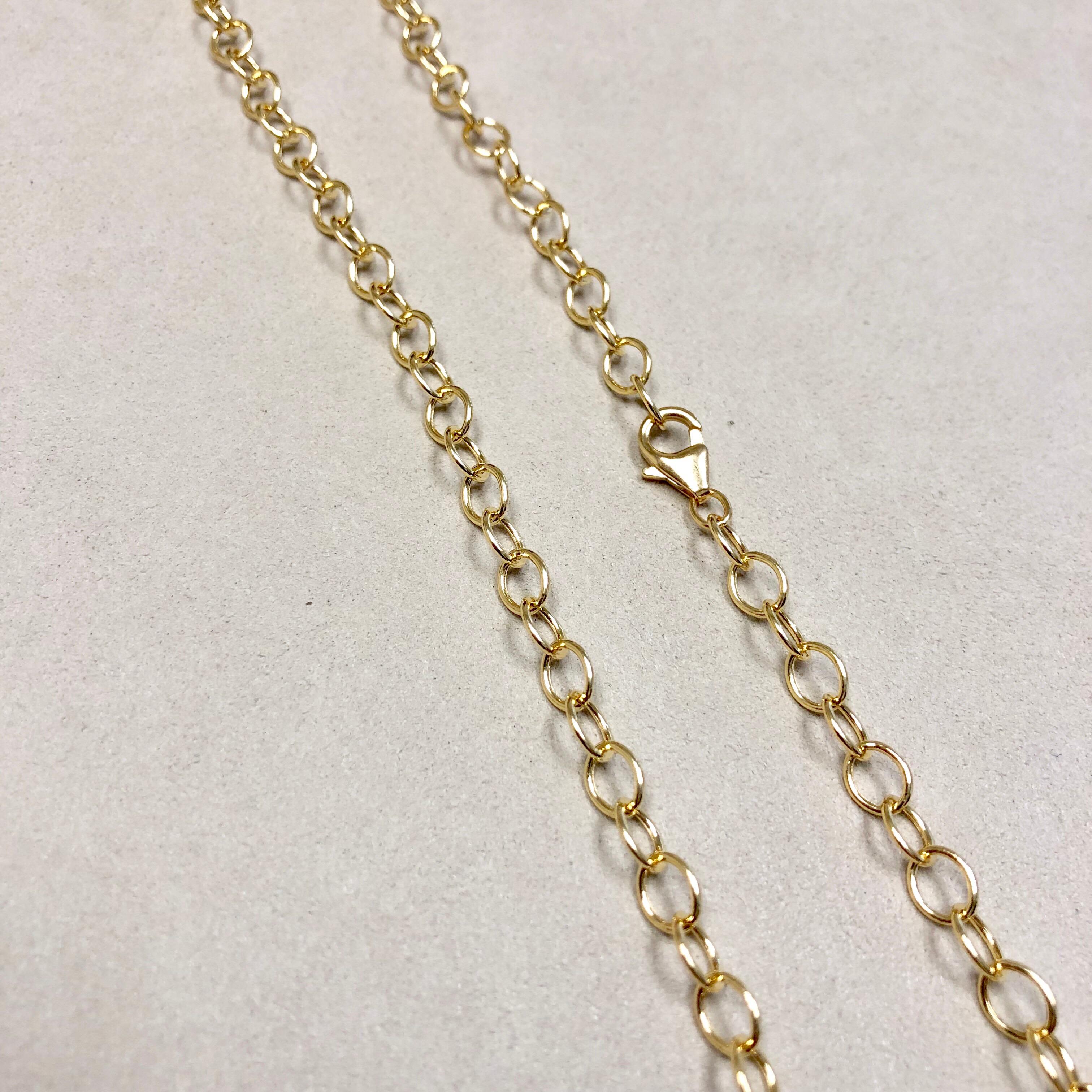 Women's Syna 18 Karat Yellow Gold Link Chain For Sale