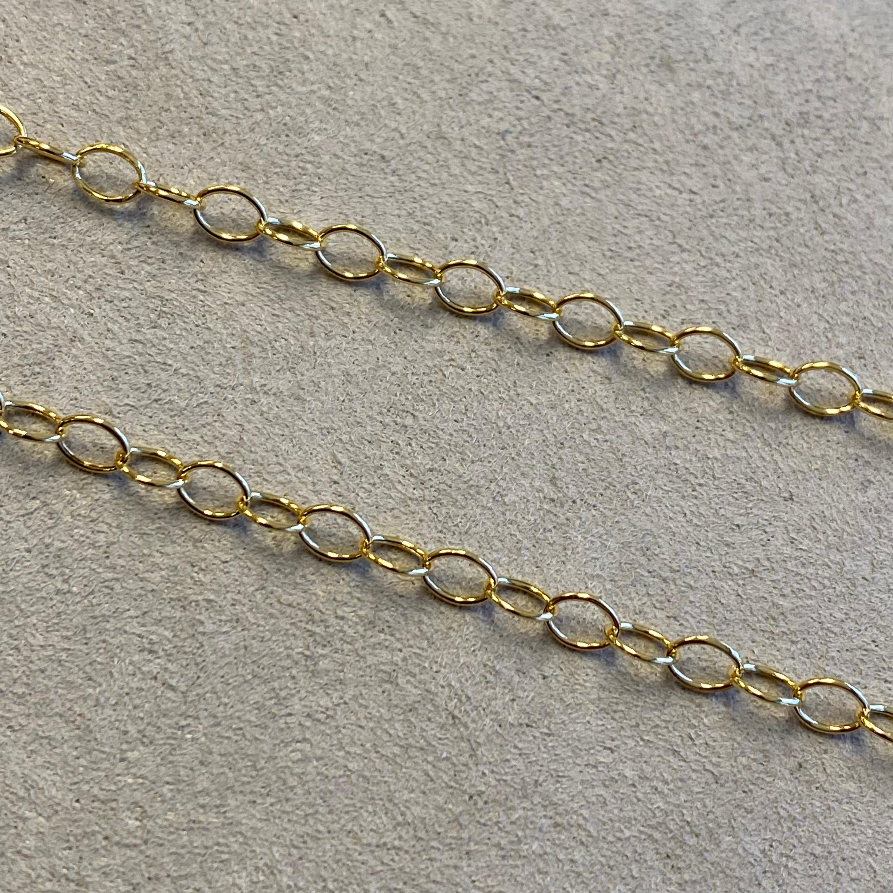 Women's Syna 18 Karat Yellow Gold Medium Link Chain For Sale