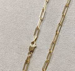 Syna 18 Karat Yellow Gold Paper Clip Link Chain