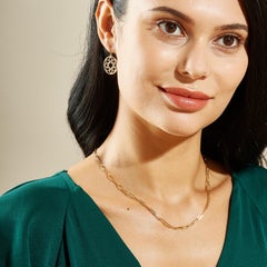 Syna 18 Karat Yellow Gold Paper Clip Link Chain
