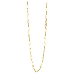 Syna 18 Karat Yellow Gold Paper Clip Link Chain