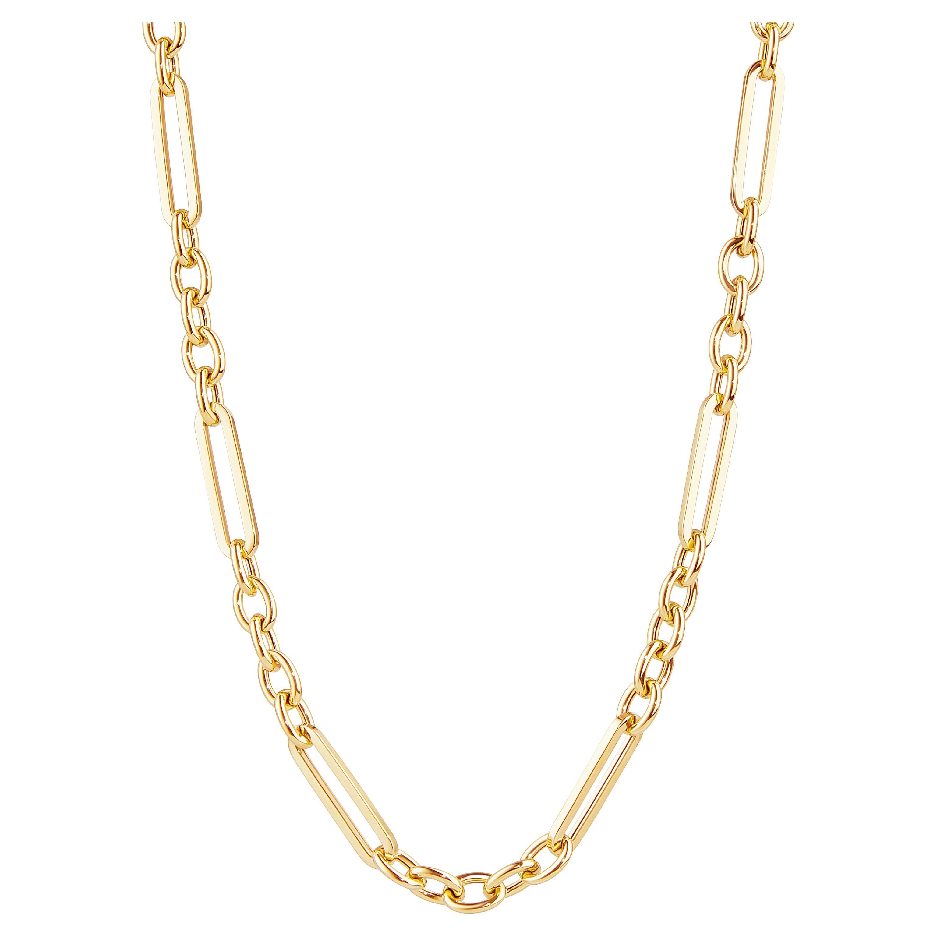 Syna Rolo-Kette aus 18 Karat Gelbgold mit massivem Papierklammer