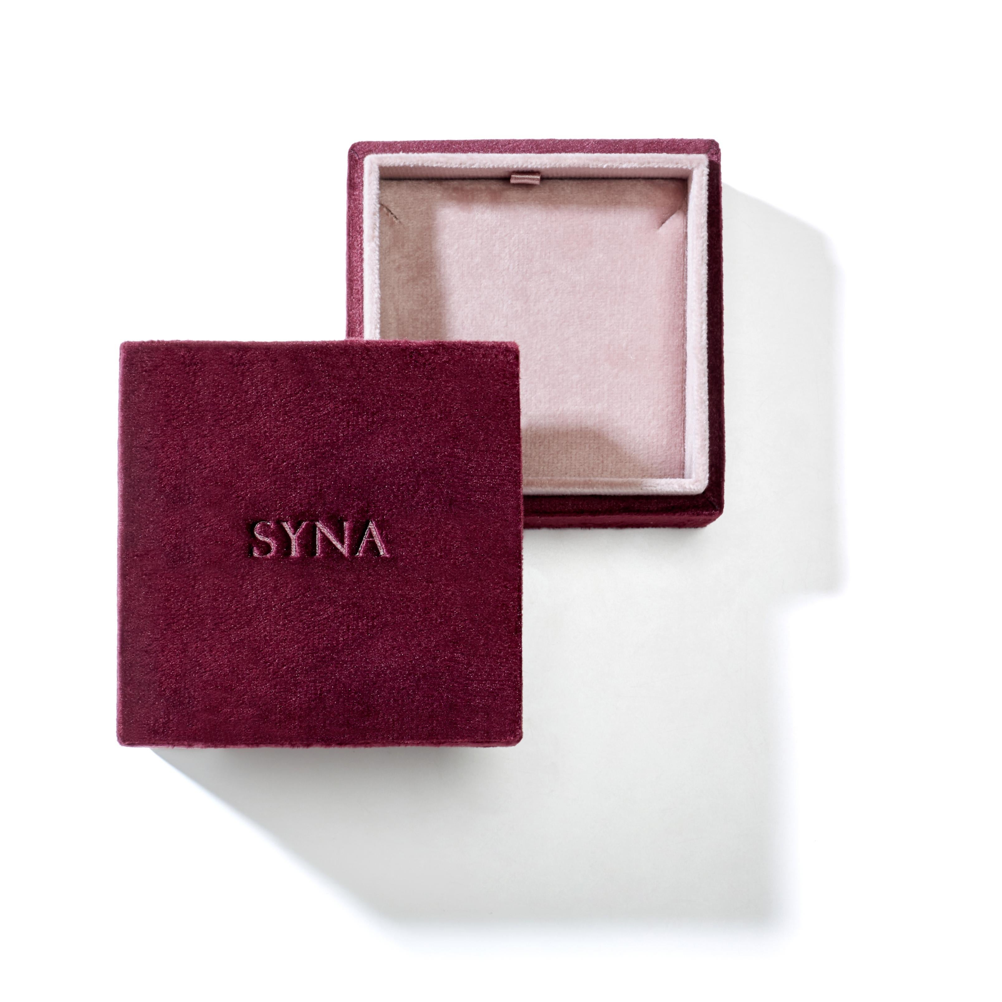 Syna Chrysopras-Ohrringe aus Gelbgold mit Diamanten (Cabochon) im Angebot