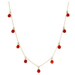 Collier de perles en or jaune Syna Coral