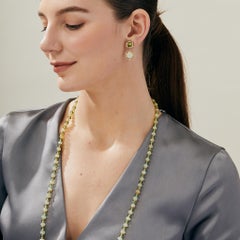 Syna Ethiopian Opal Peridot Yellow Gold Bead Necklace