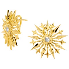 Syna Starburst Earrings with Diamonds