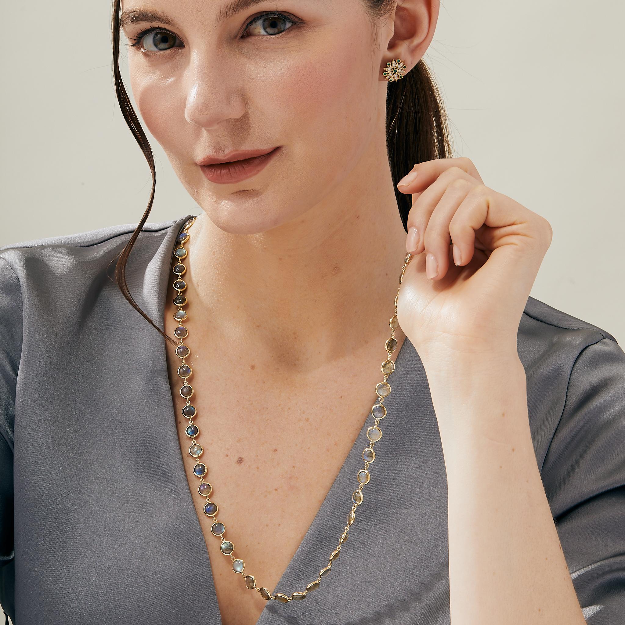 Contemporaneo Collana Syna Labradorite Chakra in oro giallo in vendita