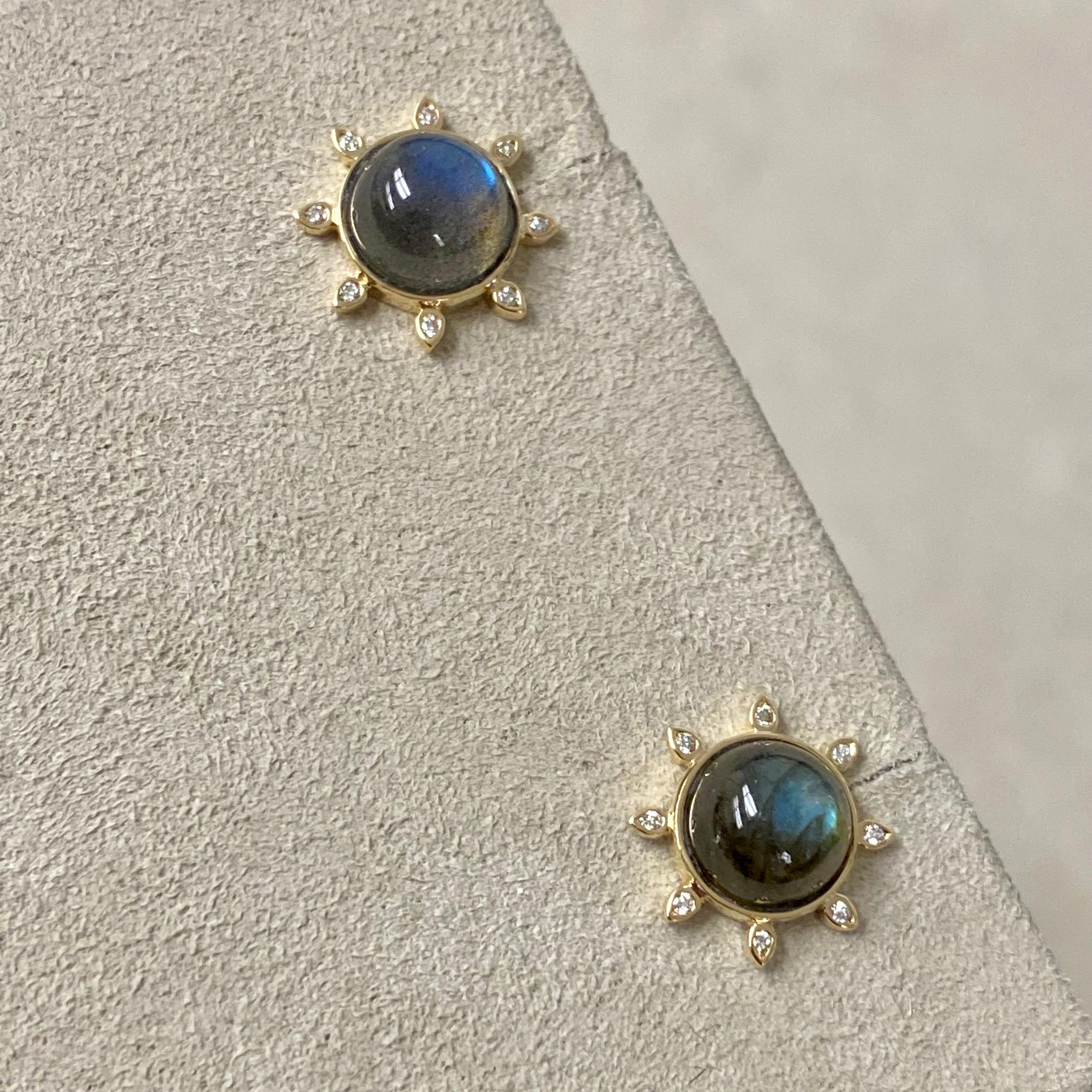 Created in 18 karat yellow gold
Labradorite cabochons 4 cts approx
Champagne diamonds 0.10 ct approx
Limited edition


About the Designers ~ Dharmesh & Namrata

Drawing inspiration from little things, Dharmesh & Namrata Kothari have created an