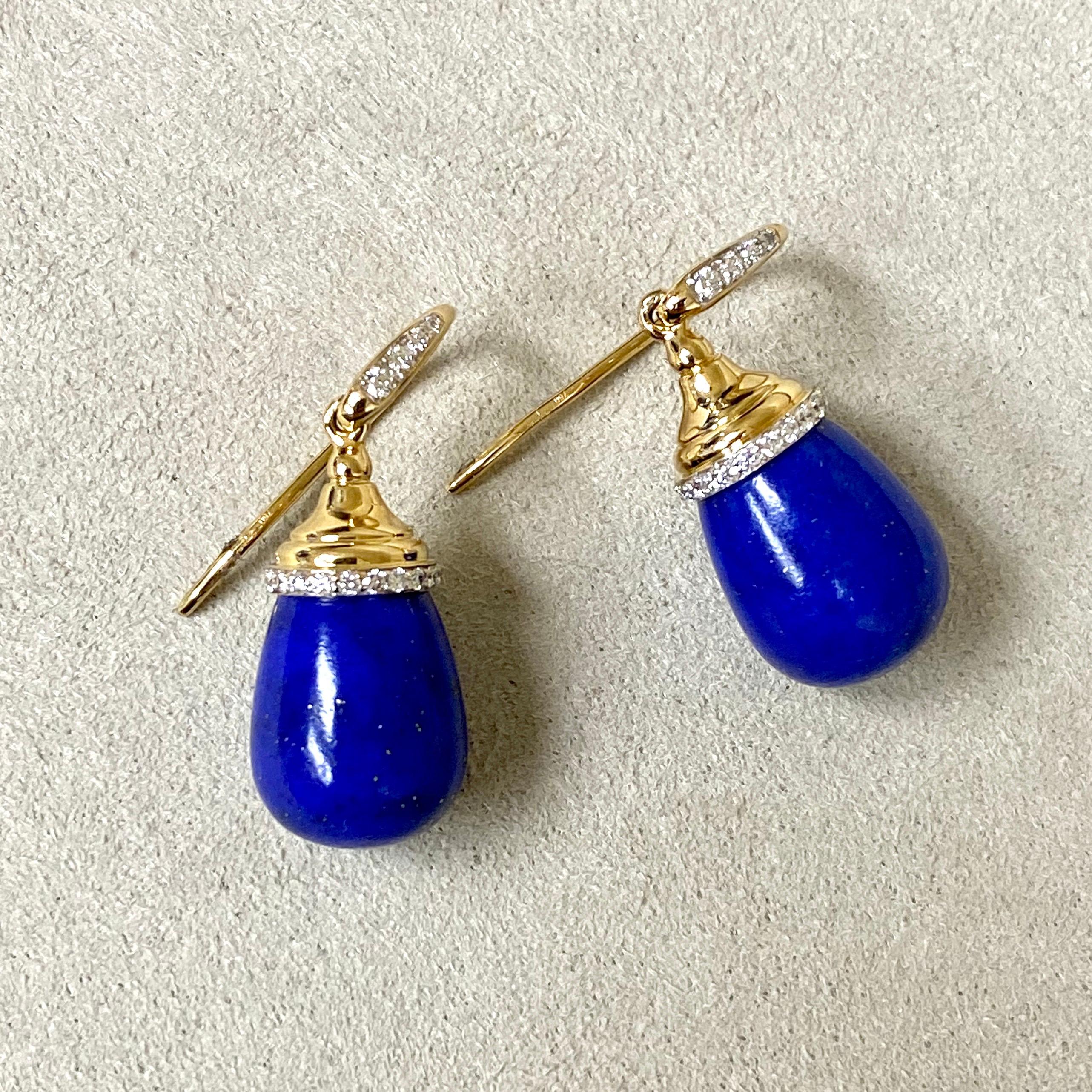 lapis lazuli drop earrings