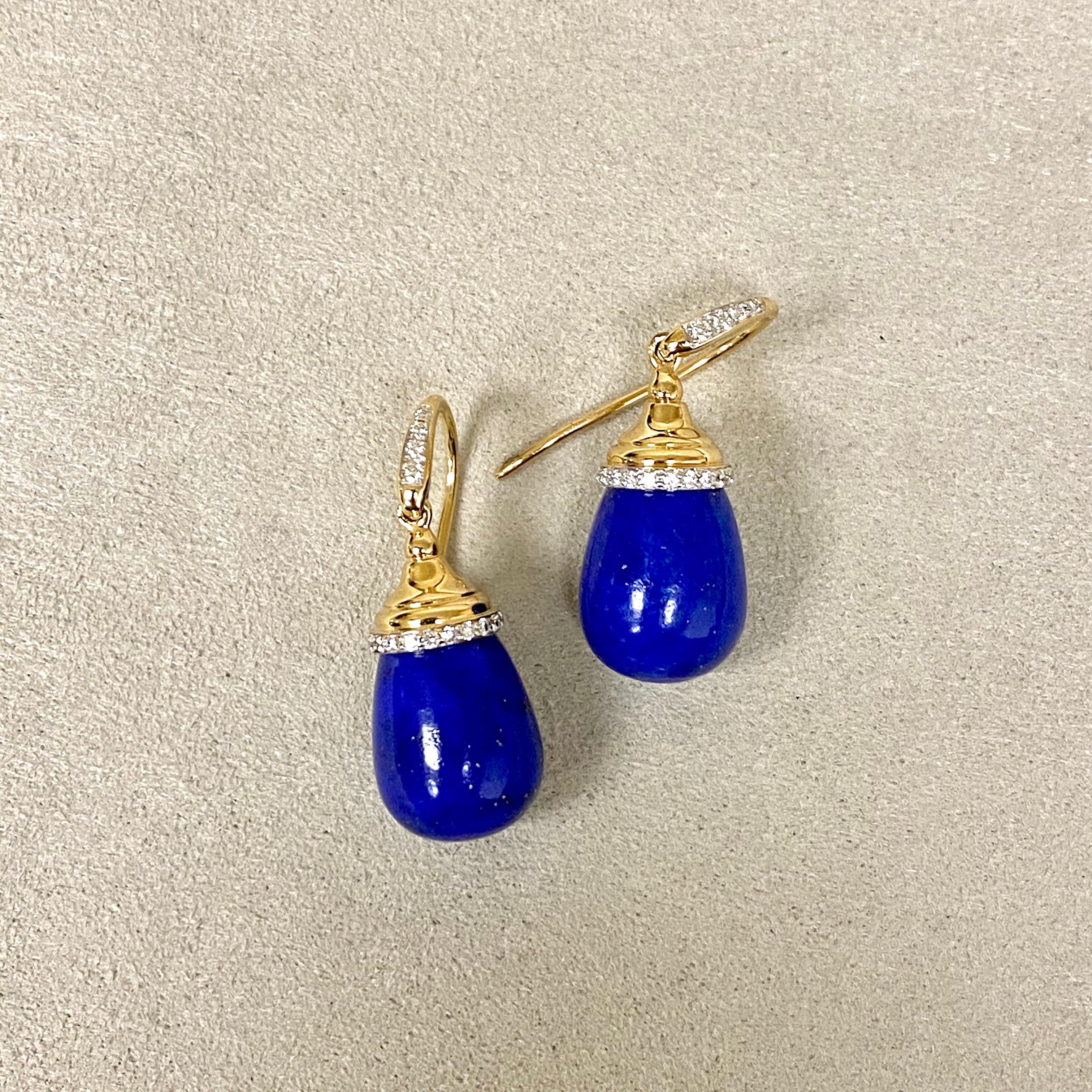 lapis and gold earrings