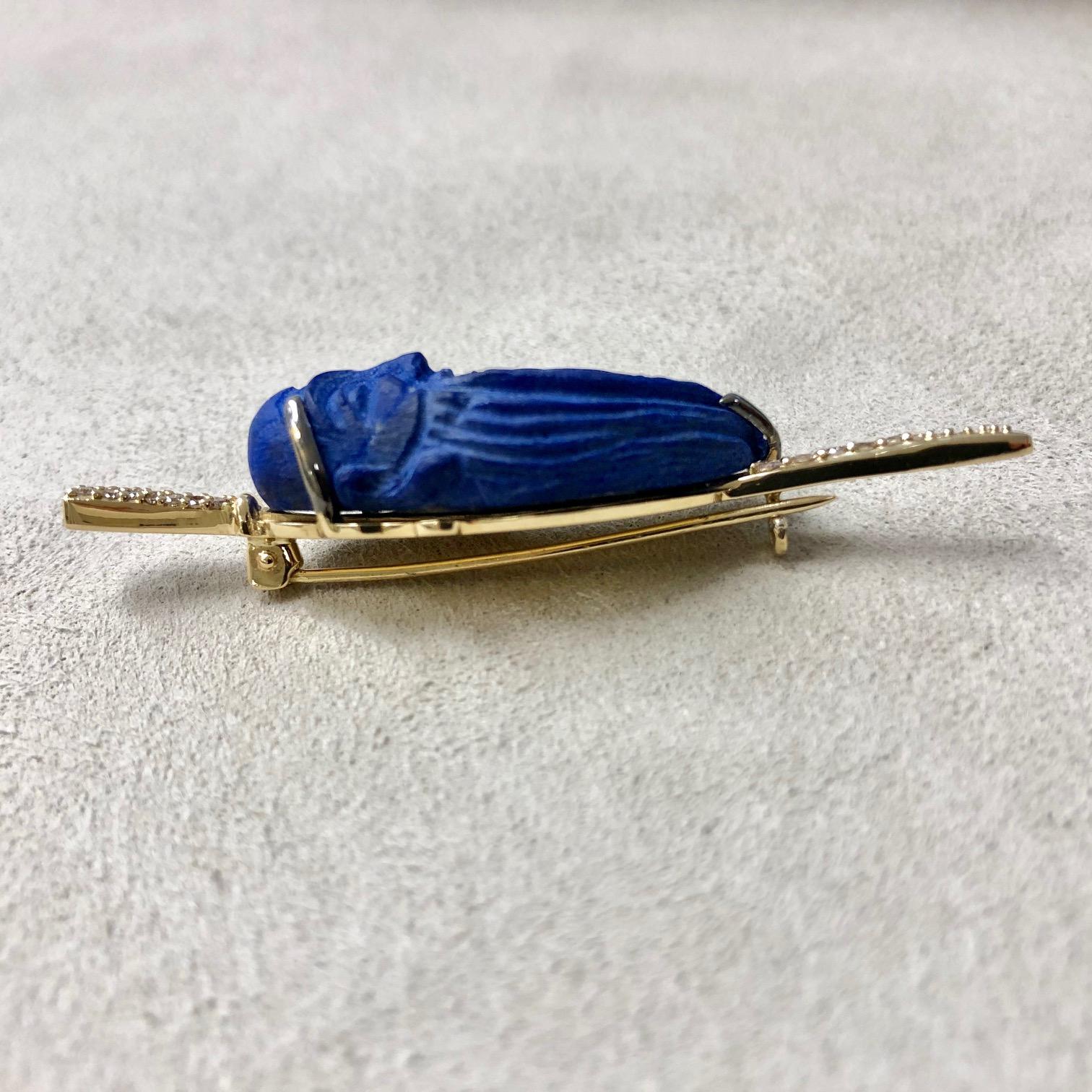 lapis lazuli pin