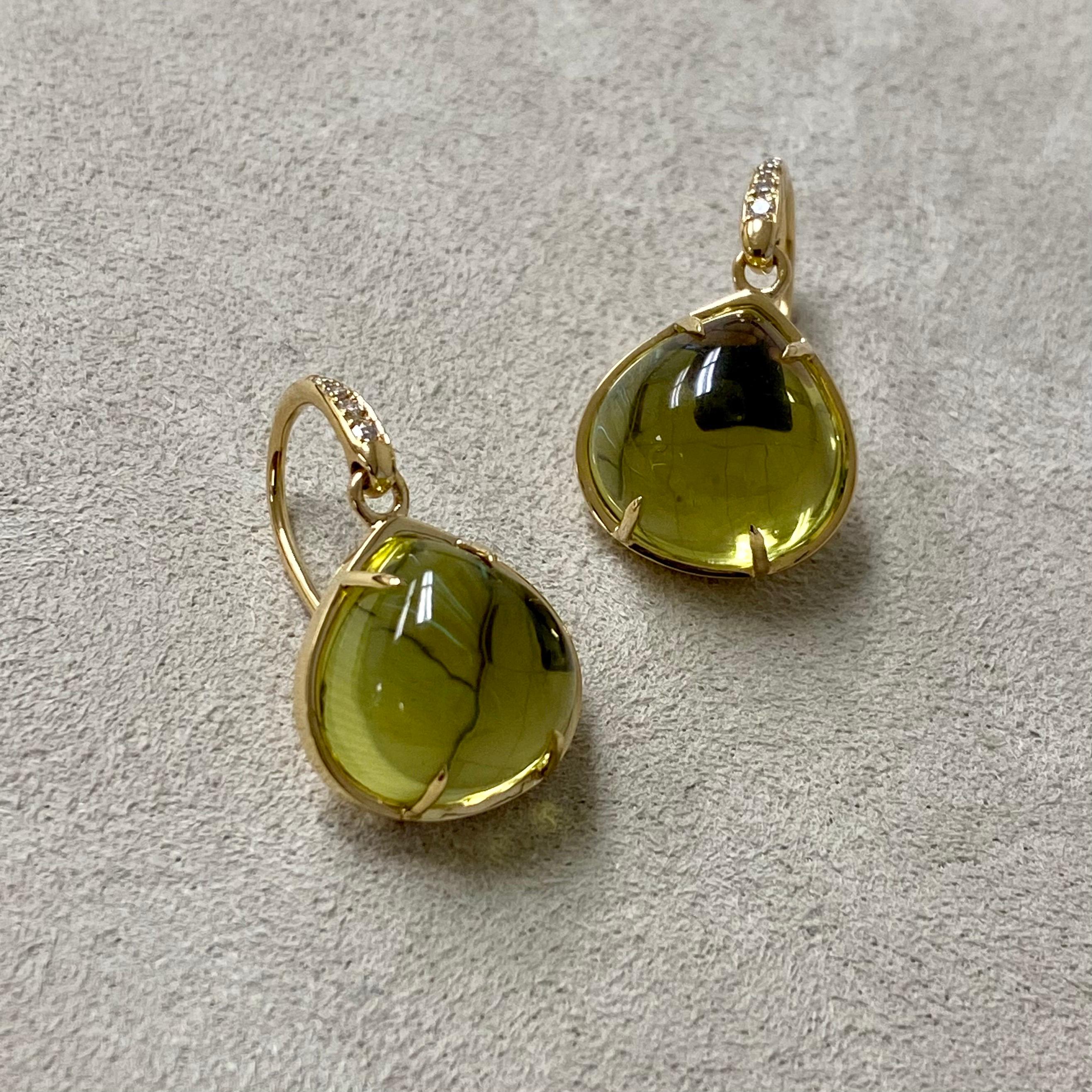 Created in 18kyg
Lemon quartz 11 carats approx.
Diamonds 0.05 carat approx.
French wire for pierced ears
Limited edition

Handcrafted in 18kyg, these luxurious earrings boast an impressive 11 carats of sumptuous lemon quartz and a decadent 0.05