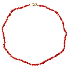 Syna Limited Edition Yellow Gold Coral Bead Necklace