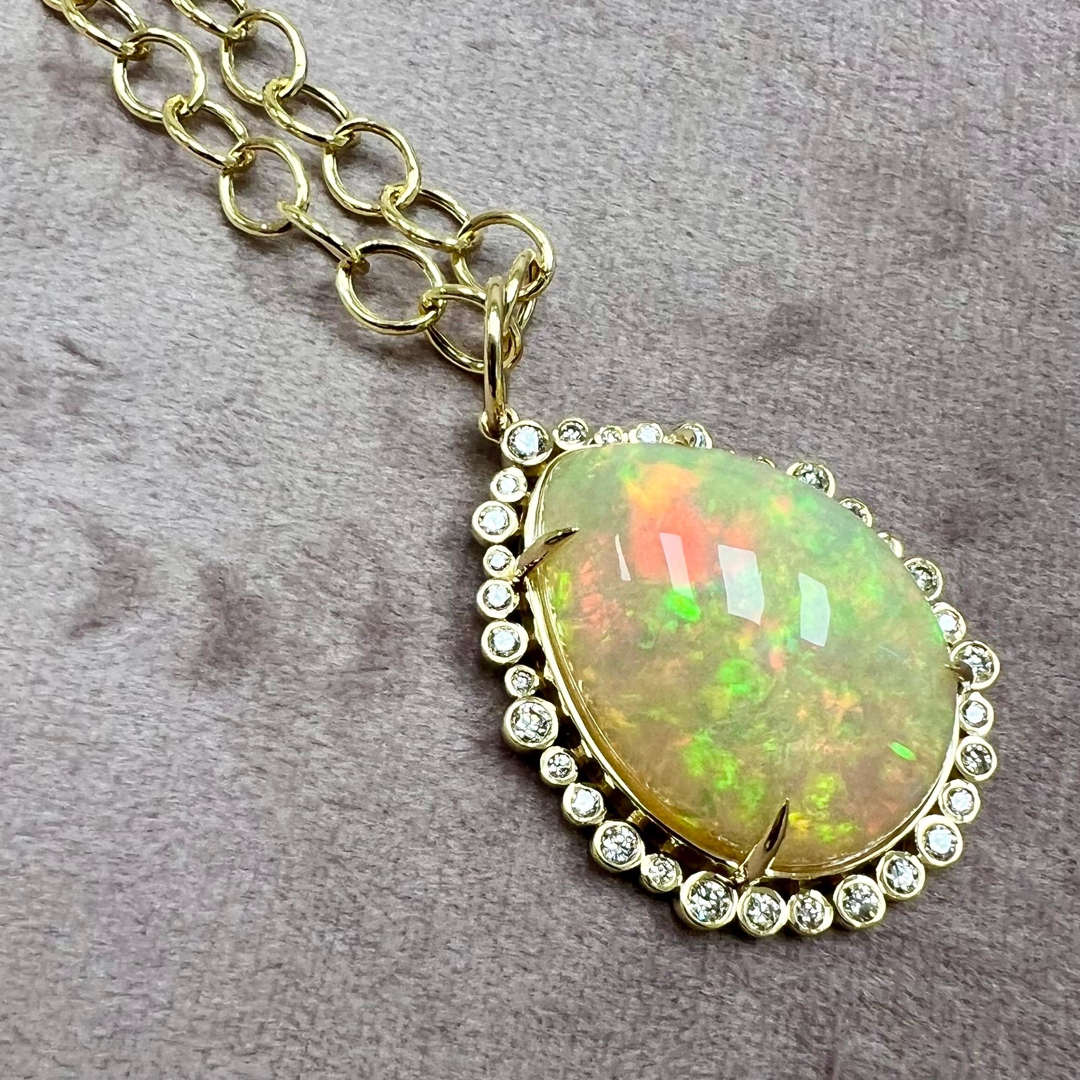 Created in 18 karat yellow gold
Ethiopian opal 17 carats approx.
Diamonds 0.55 carat approx.
Chain sold separately
Limited Edition



About the Designers ~ Dharmesh & Namrata

Drawing inspiration from little things, Dharmesh & Namrata Kothari have