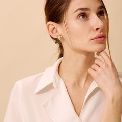 Syna Opal Yellow Gold Earrings with Sapphires and Diamonds