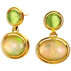 Syna Peridot and Opal Earrings