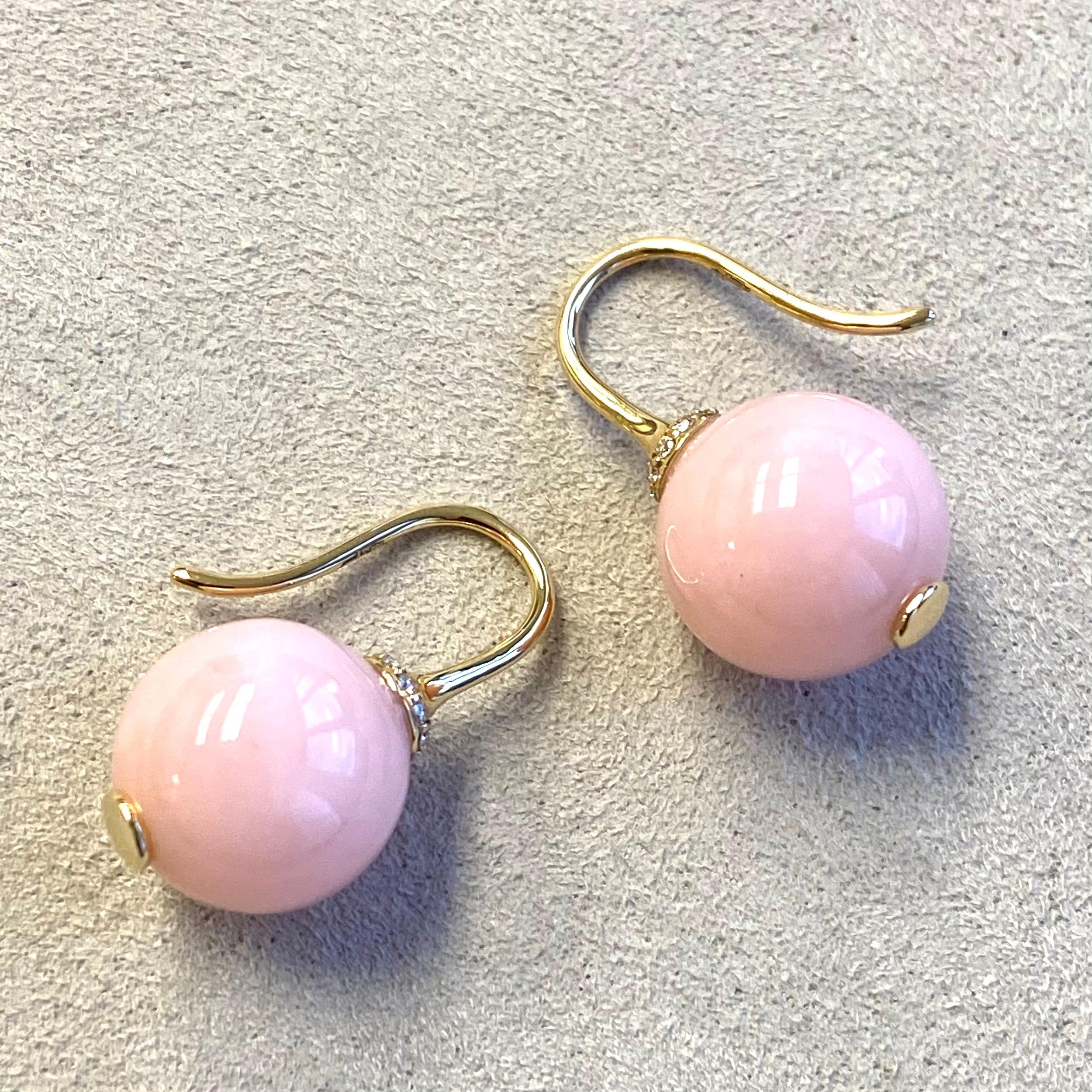 pink champagne earrings