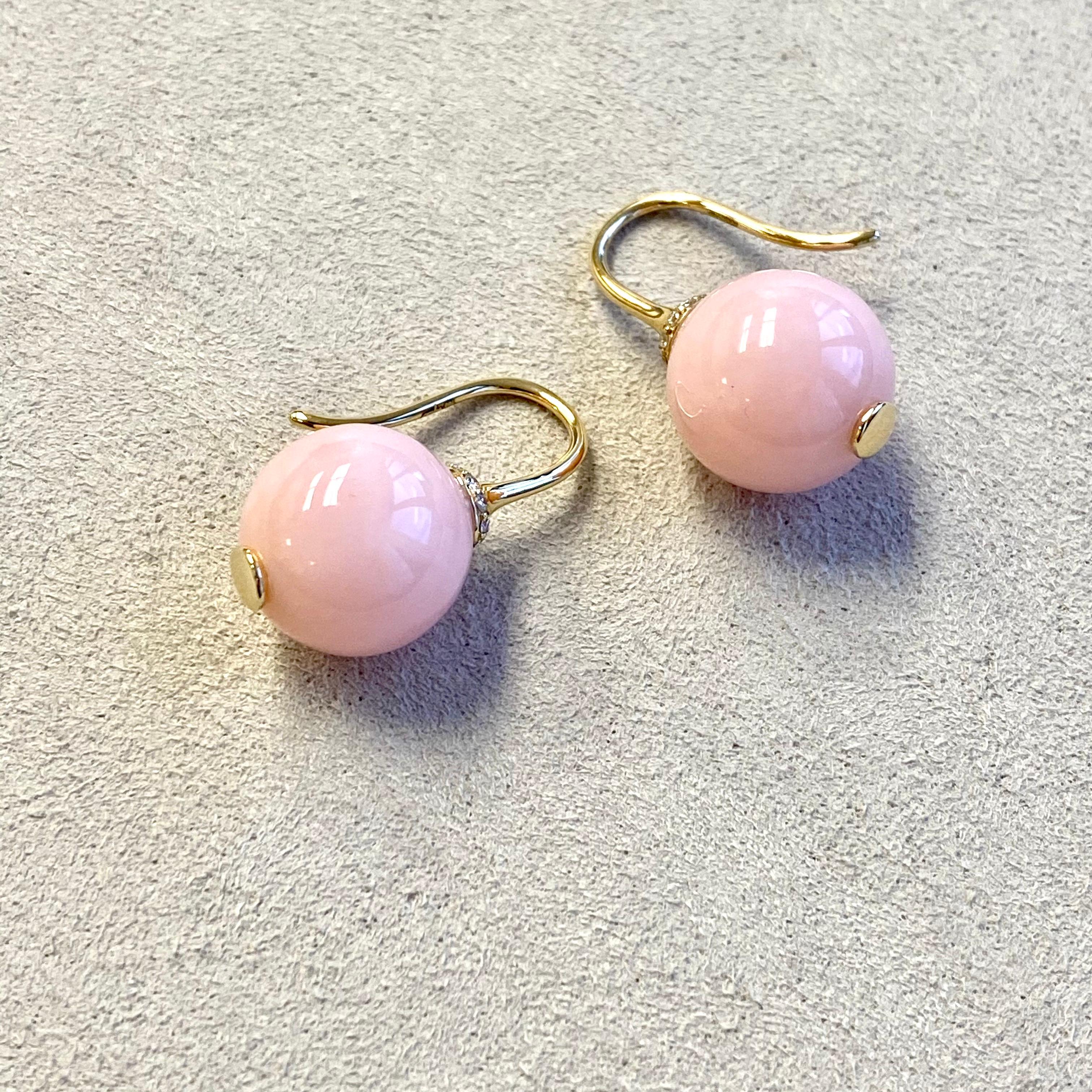 pink champagne earrings