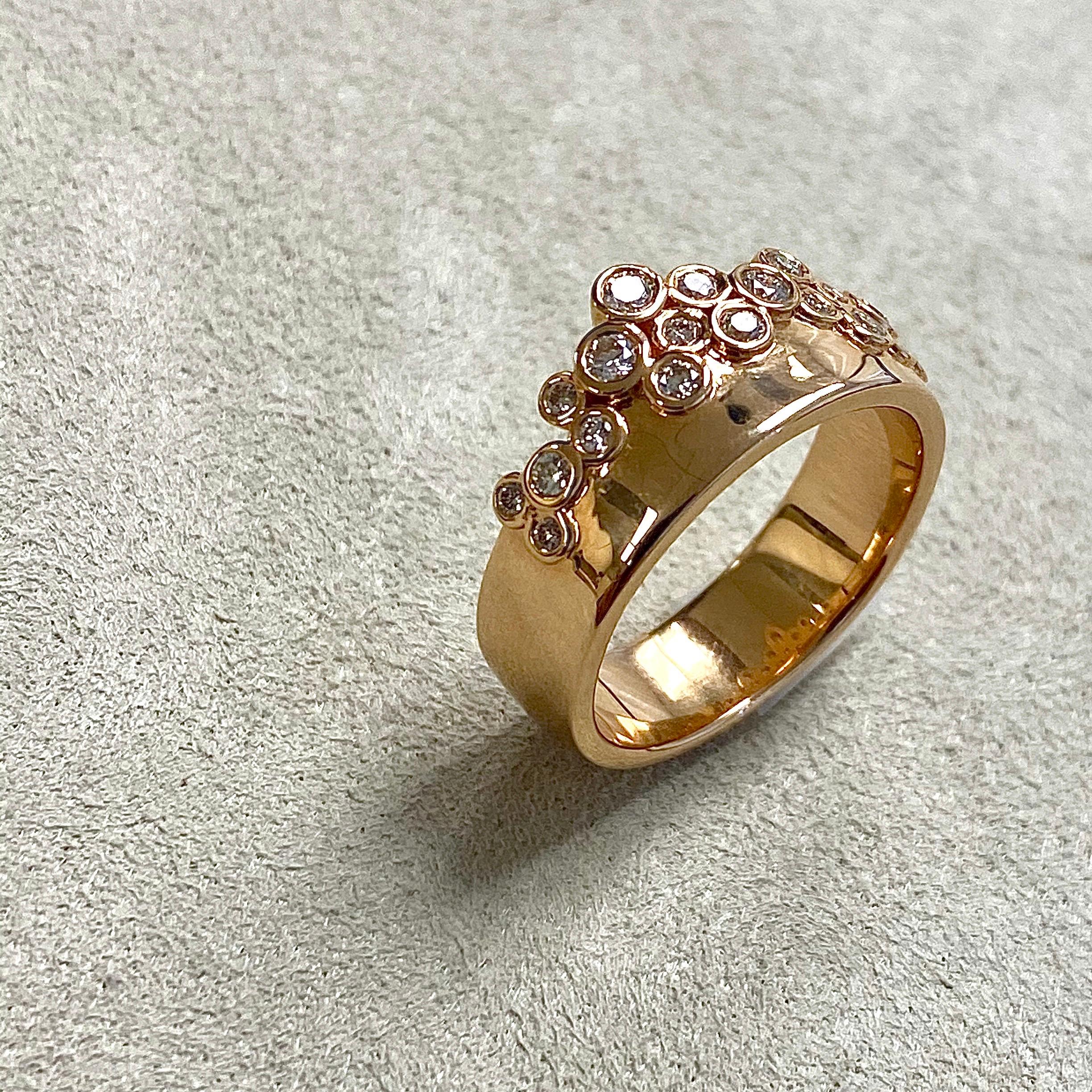 Created in 18 karat rose gold
Champagne diamonds 0.35 ct approx
Band size US 6.5 
Limited edition

About the Designers ~ Dharmesh & Namrata

Drawing inspiration from little things, Dharmesh & Namrata Kothari have created an extraordinary and