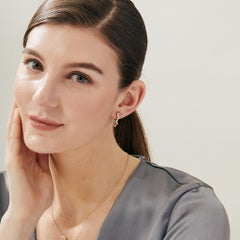 Syna Rose Gold Earrings with Diamonds