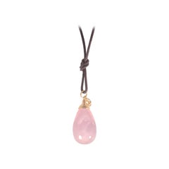 Syna Rose Quartz Yellow Gold Necklace