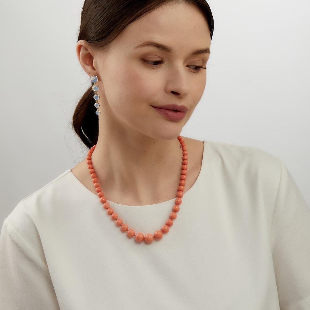 salmon coral necklace
