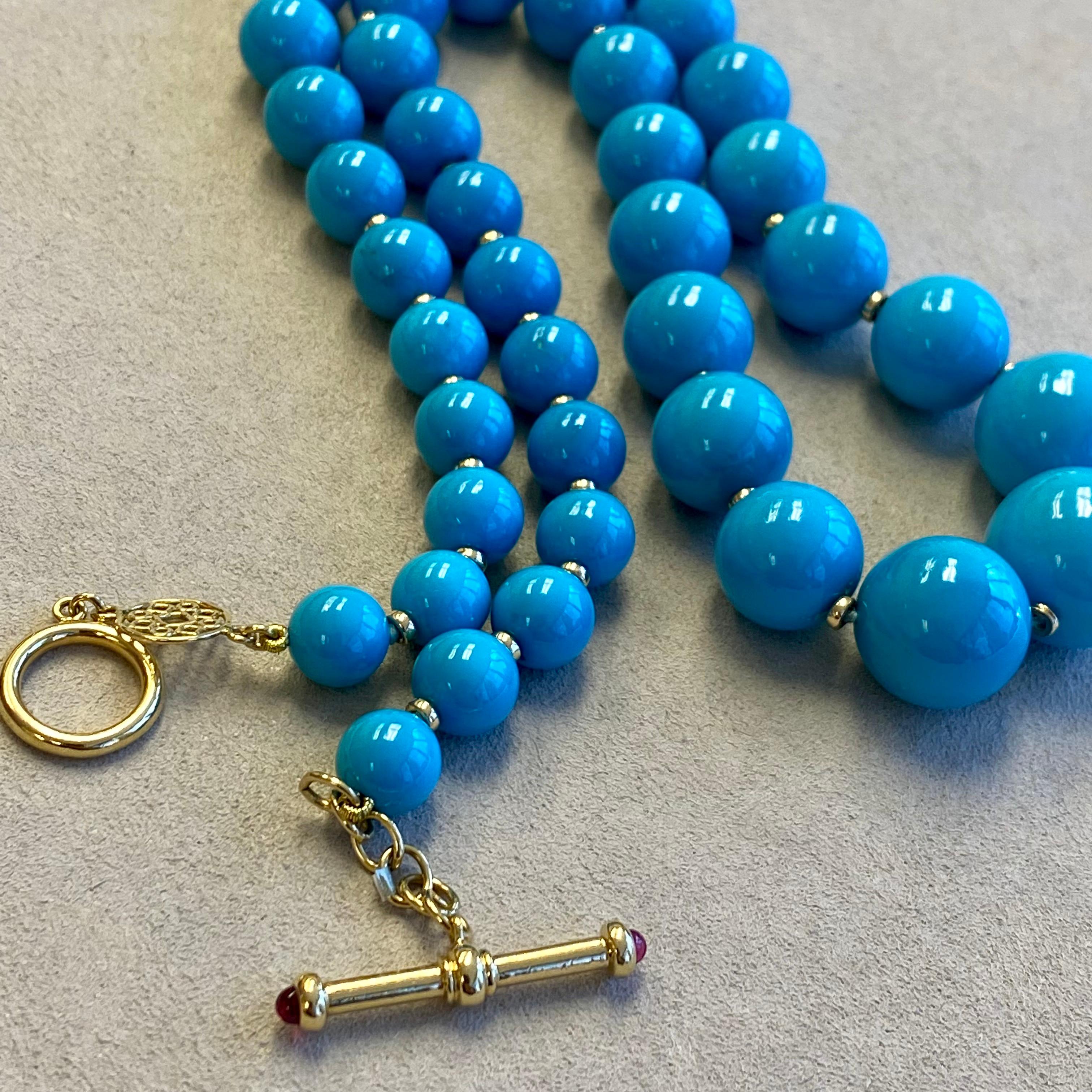 sleeping beauty turquoise bead necklace