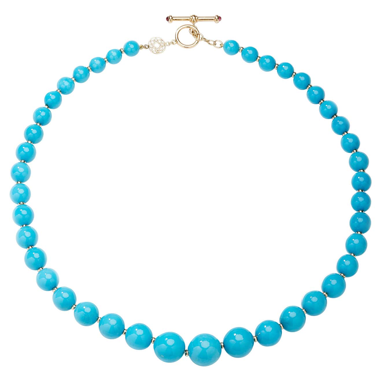 Sleeping beauty turquoise bead necklace Clearance