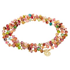 Syna Tourmaline Yellow Gold Bead Necklace