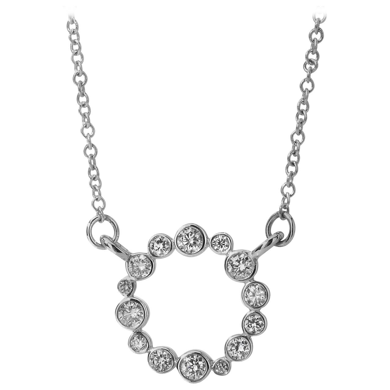 Syna White Gold Necklace with Diamonds For Sale